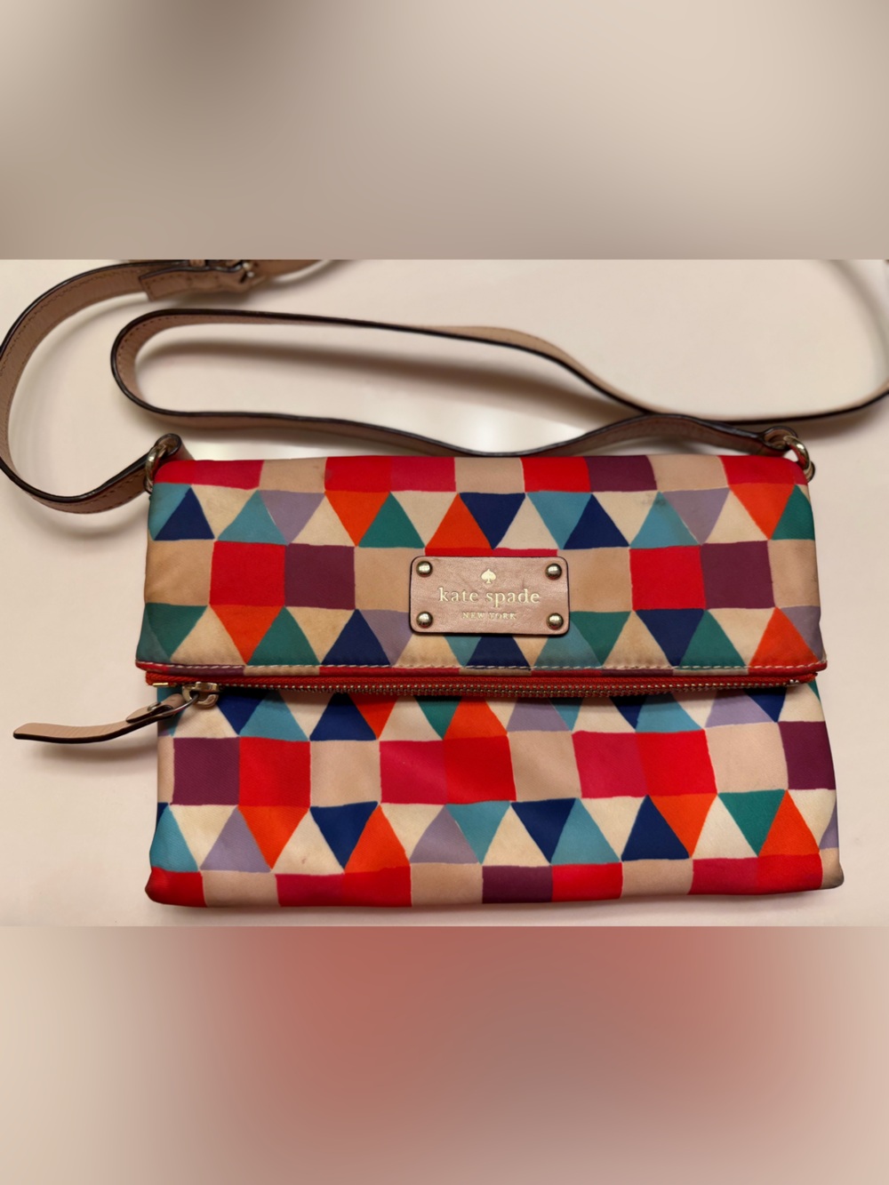 kate spade Multicolor Geometric Triangle Crossbody Bag